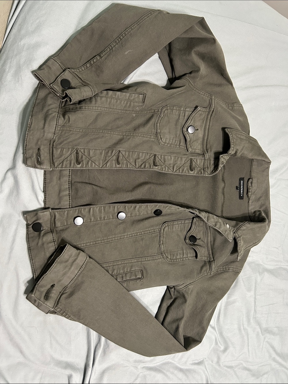 Utility Cotton Jacket in Olive Green - Unbranded